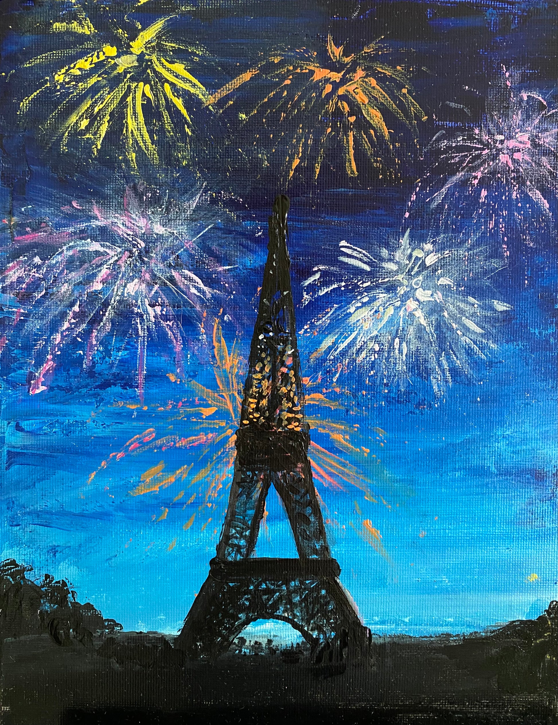 Fireworks over Eiffel
