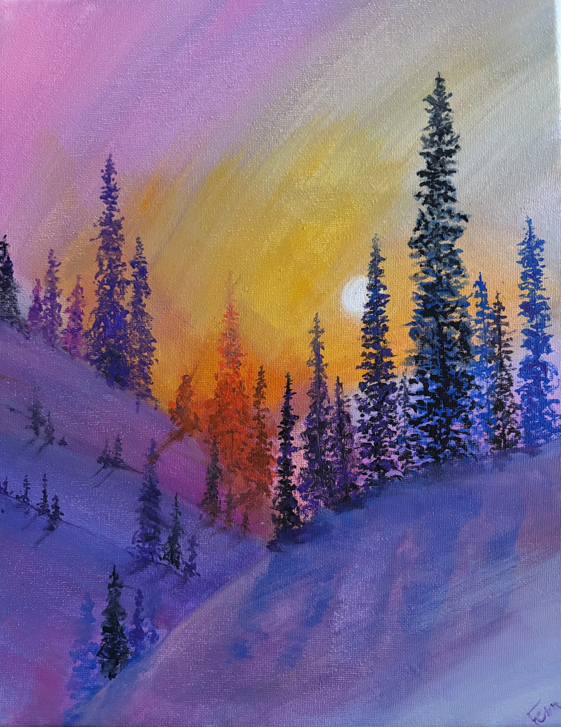 Purple Slopes at Sunset - version 1