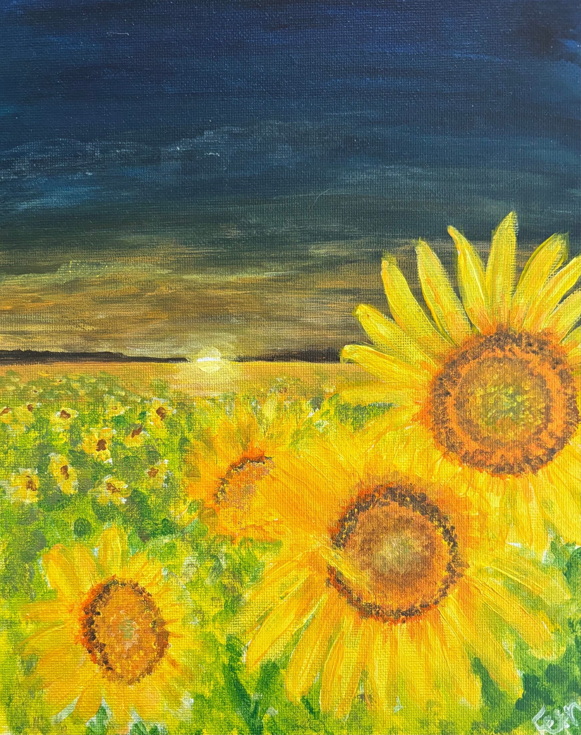 Impending Storm Sunflowers