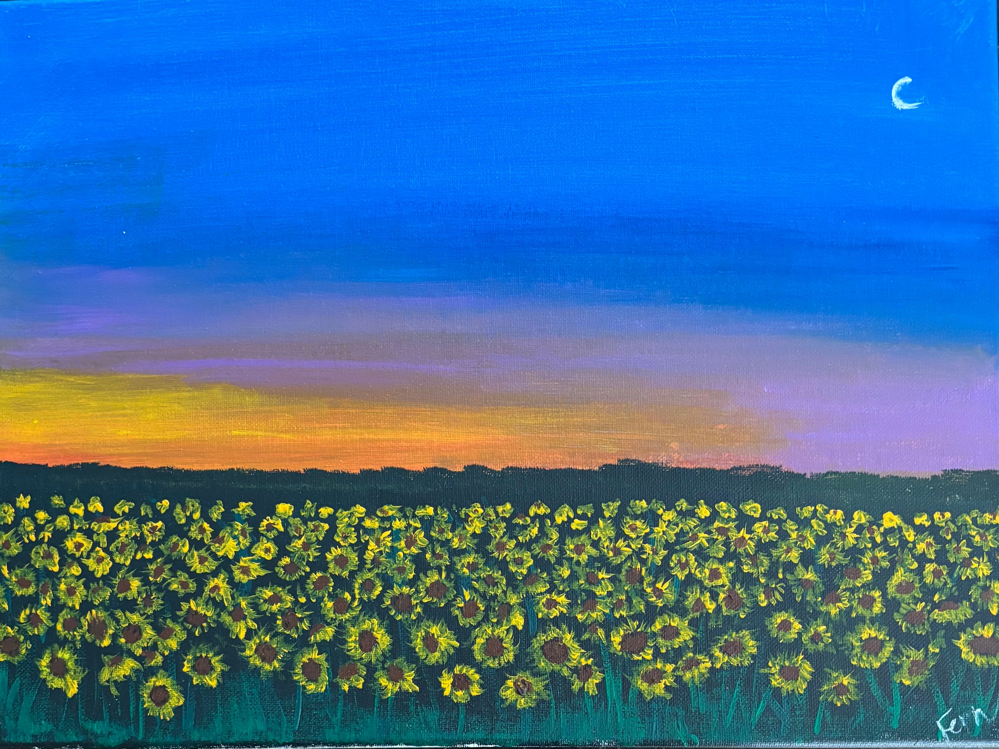 Blue Sky Sunflowers