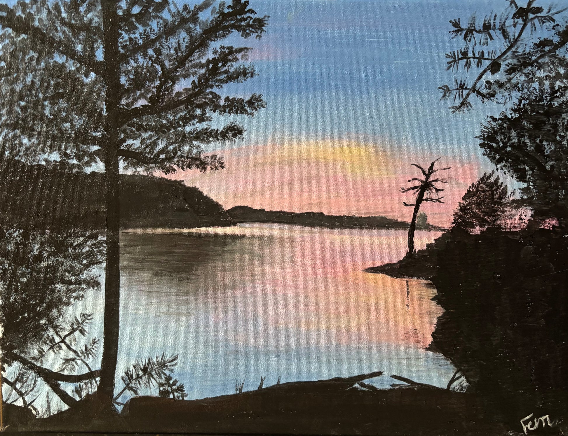 Peaceful Lake Silhouette