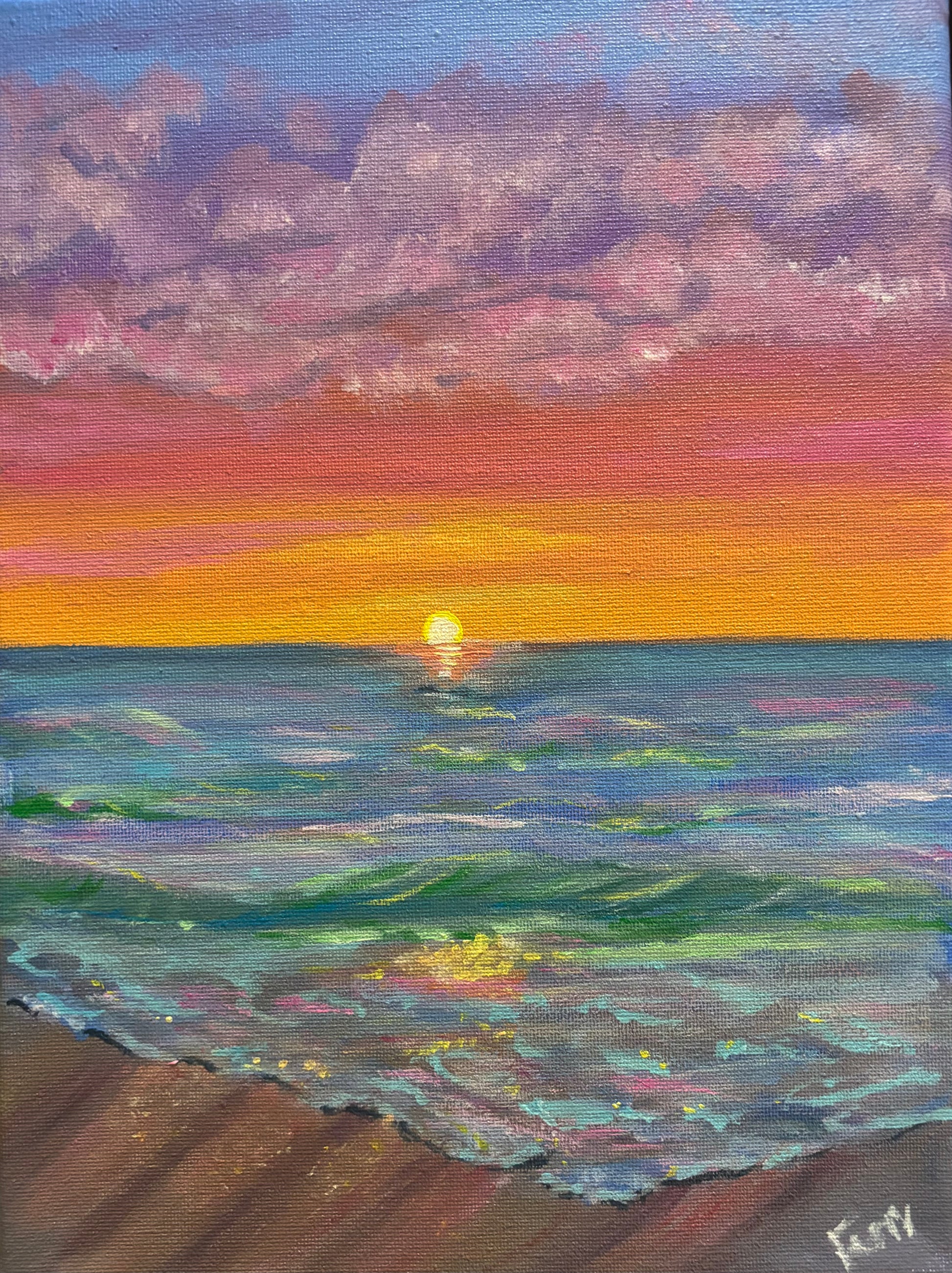 Colourful Waves at Sunrise