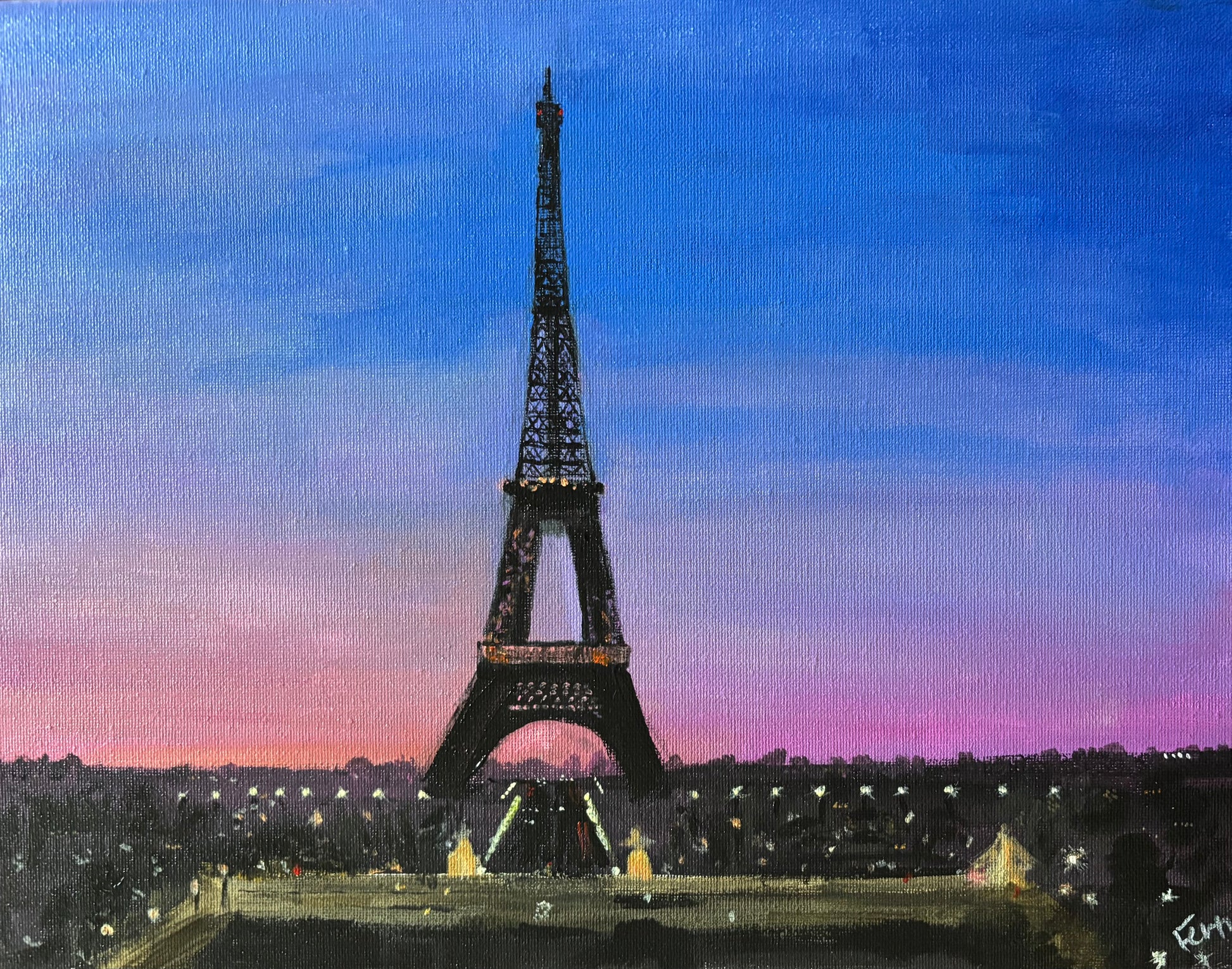 Eiffel sunset