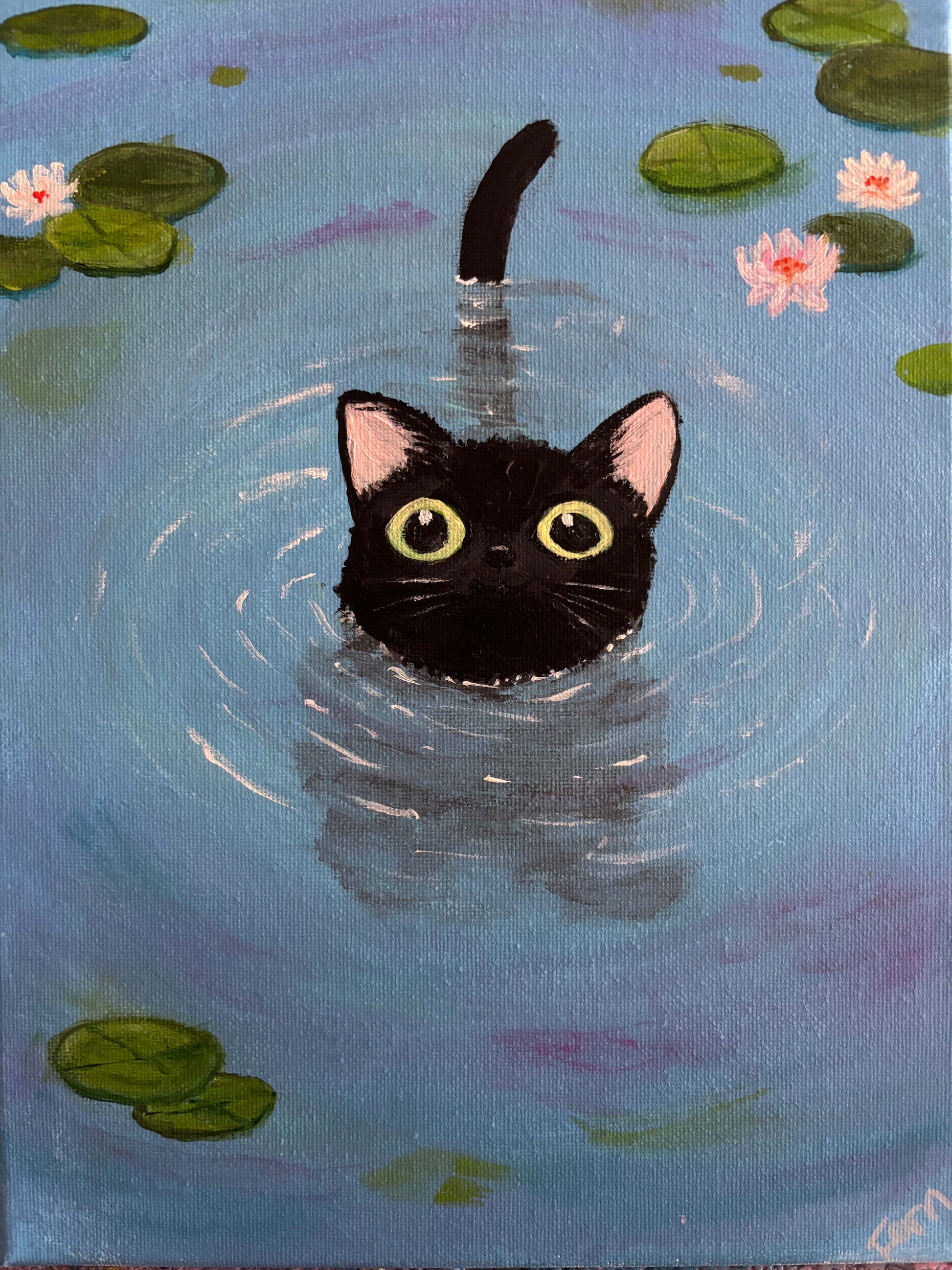 Midnight Monet — The Swimming Cat